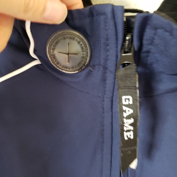 Vintage 90,s Retro Blue GAME SPORTSWEAR Full Zip Windbreaker Jacket Size XL - Picture 3 of 13